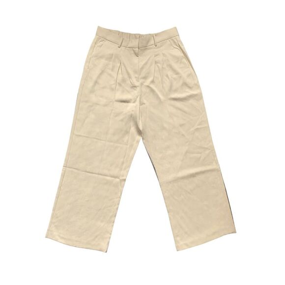 French Connection Pants - French Connection Ladies Wide Leg Classic Pleat Dress Trouser - Cream